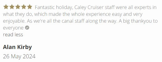 Discover Why Caley Cruisers is the Best Choice for Boat Hire - guest feedback 3